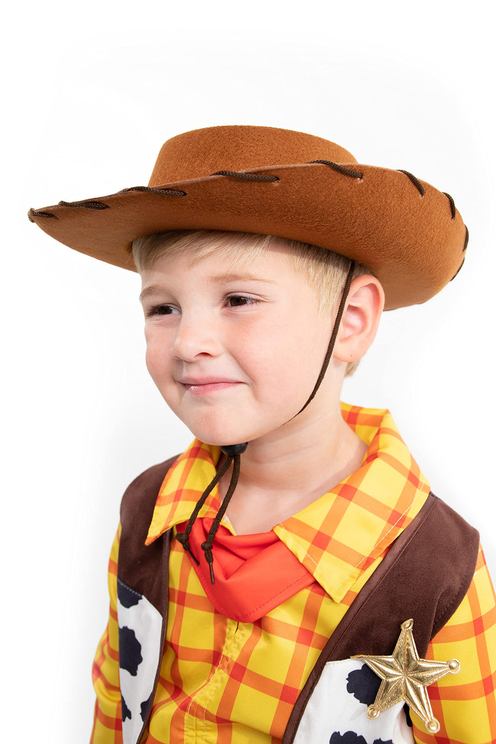 Little Adventures brown hat side view for versatile costume styling