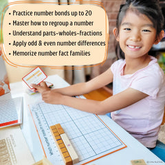LITTLE BUD KIDS Number Buddies child using board for counting