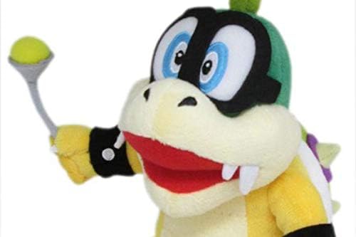Little Buddy Iggy Koopa plush glasses detail, showcasing iconic eyewear on a soft toy.