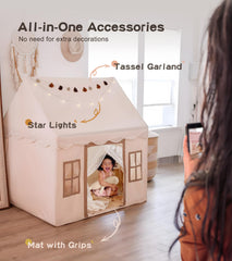 Little Dove tent includes mat and star lights for comfy play areas.