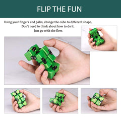 Little Golden Elephant infinity cube compact size fits easily in hand.