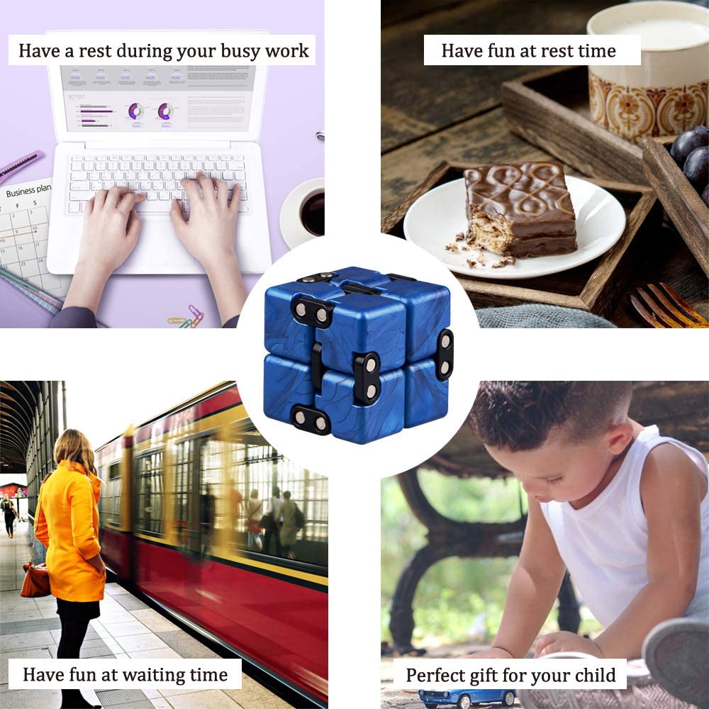 Little Golden Elephant infinity cube sturdy links endure constant flips and folds.