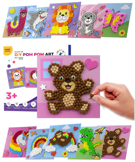 Little Jupiter DIY Pom Pom Art pack cover sparks creative play for kids.