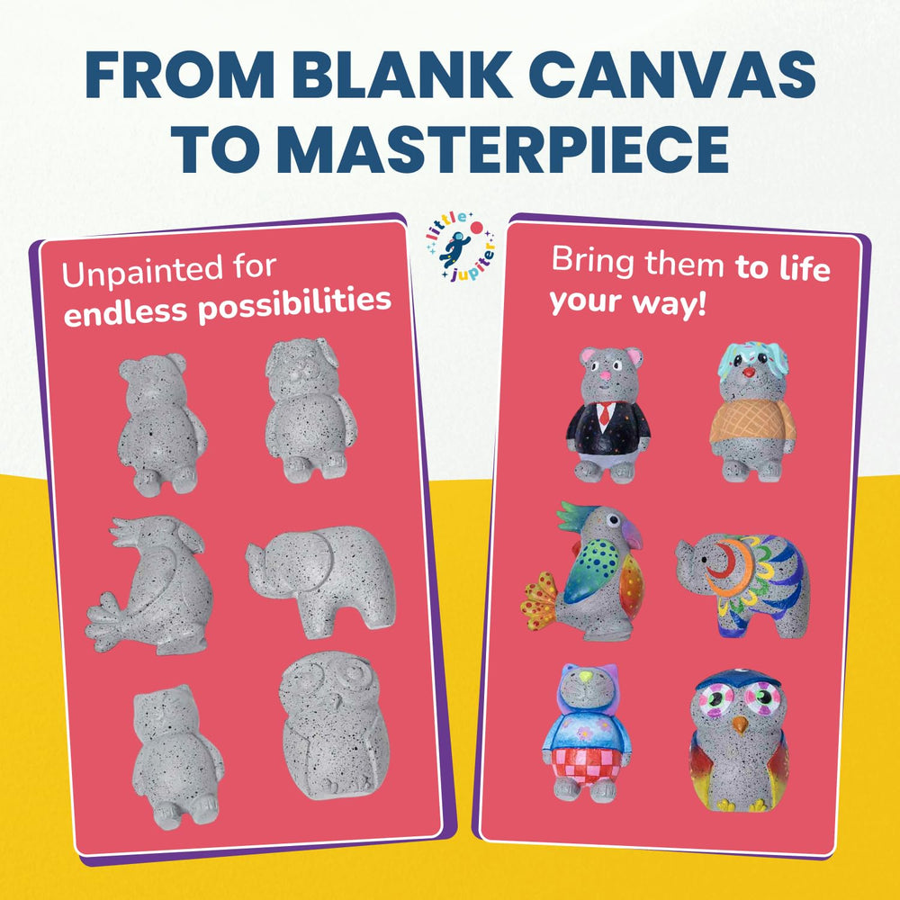 Little Jupiter Rock Buddies dog rock figure perfect for group art time.