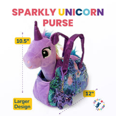 Little Jupiter sequin bag with reversible sequins adds sparkle during dress-up moments.