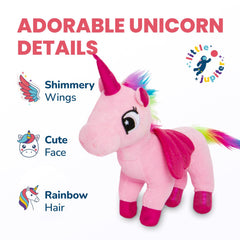 Little Jupiter soft polyester unicorn, a comforting cuddle friend for kids