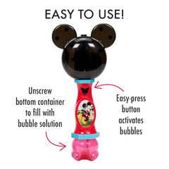 Little Kids Mickey Mouse 4 oz bubble solution included for fun outdoors or indoors.