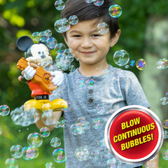 Mickey Mouse bubble streams from the guitar for imaginative play