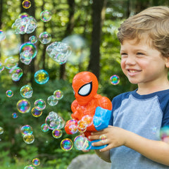 Little Kids Spider-Man on/off button for easy, independent operation.