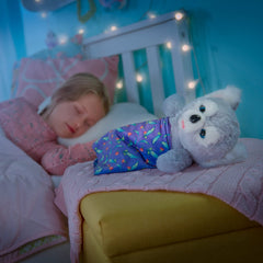 Soft fabric closeup emphasizes cuddly texture for gentle hugs.