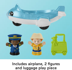 Little People airport playset airplane and figures ready for takeoff and stories