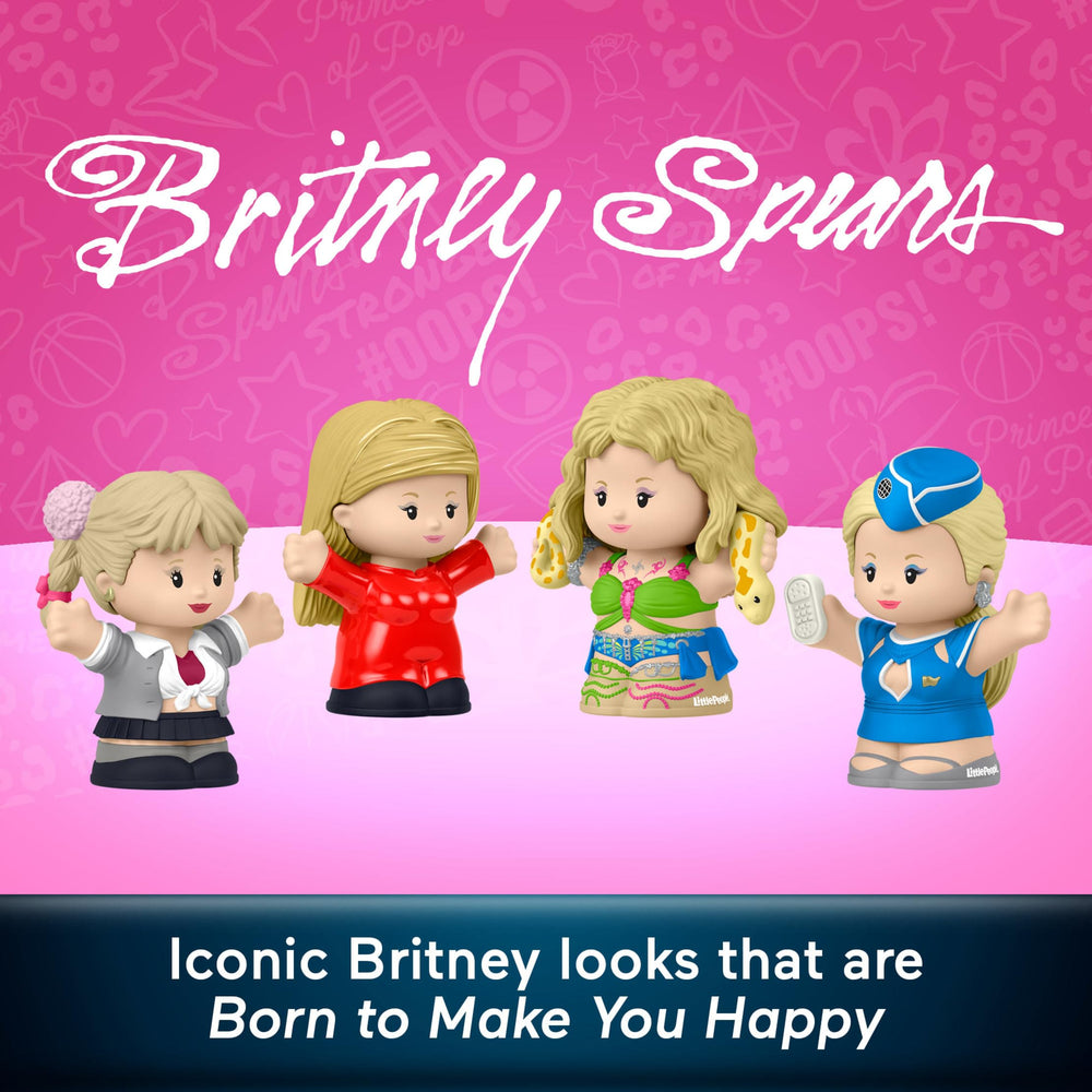 Britney Spears red bodysuit figure from Little People Collector for fan display