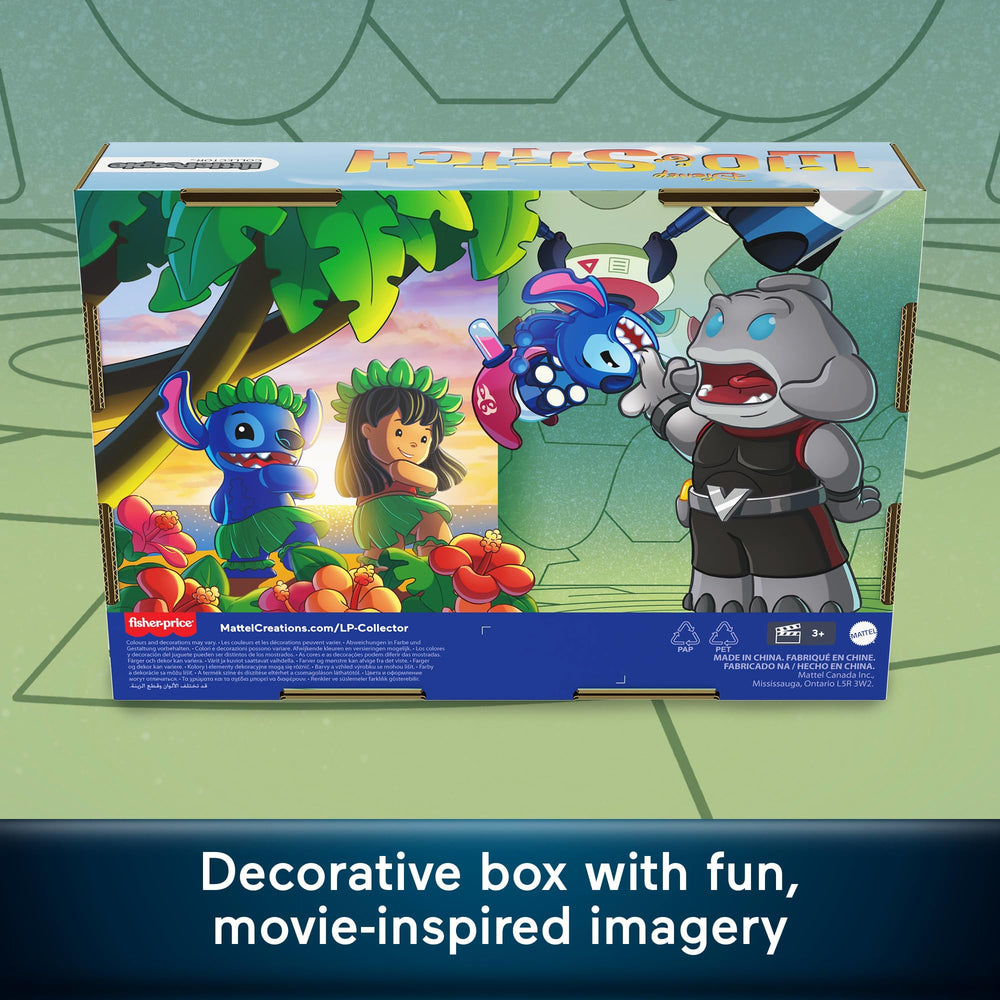Little People Collector Disney Lilo and Stitch packaging artwork showcased