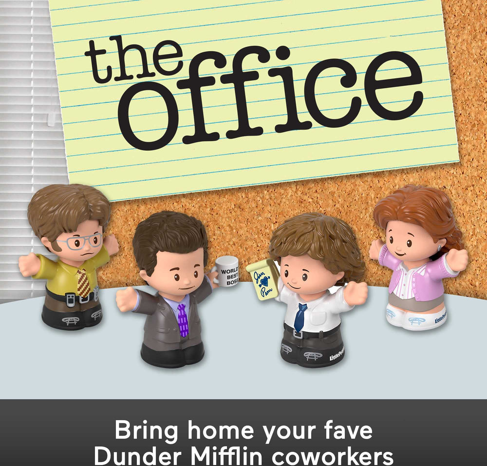 Little People Collector The Office set featuring Dwight Schrute for shelf display.