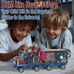 Little Pi colorful pieces provide bright, magnetic construction fun that builds spatial skills.