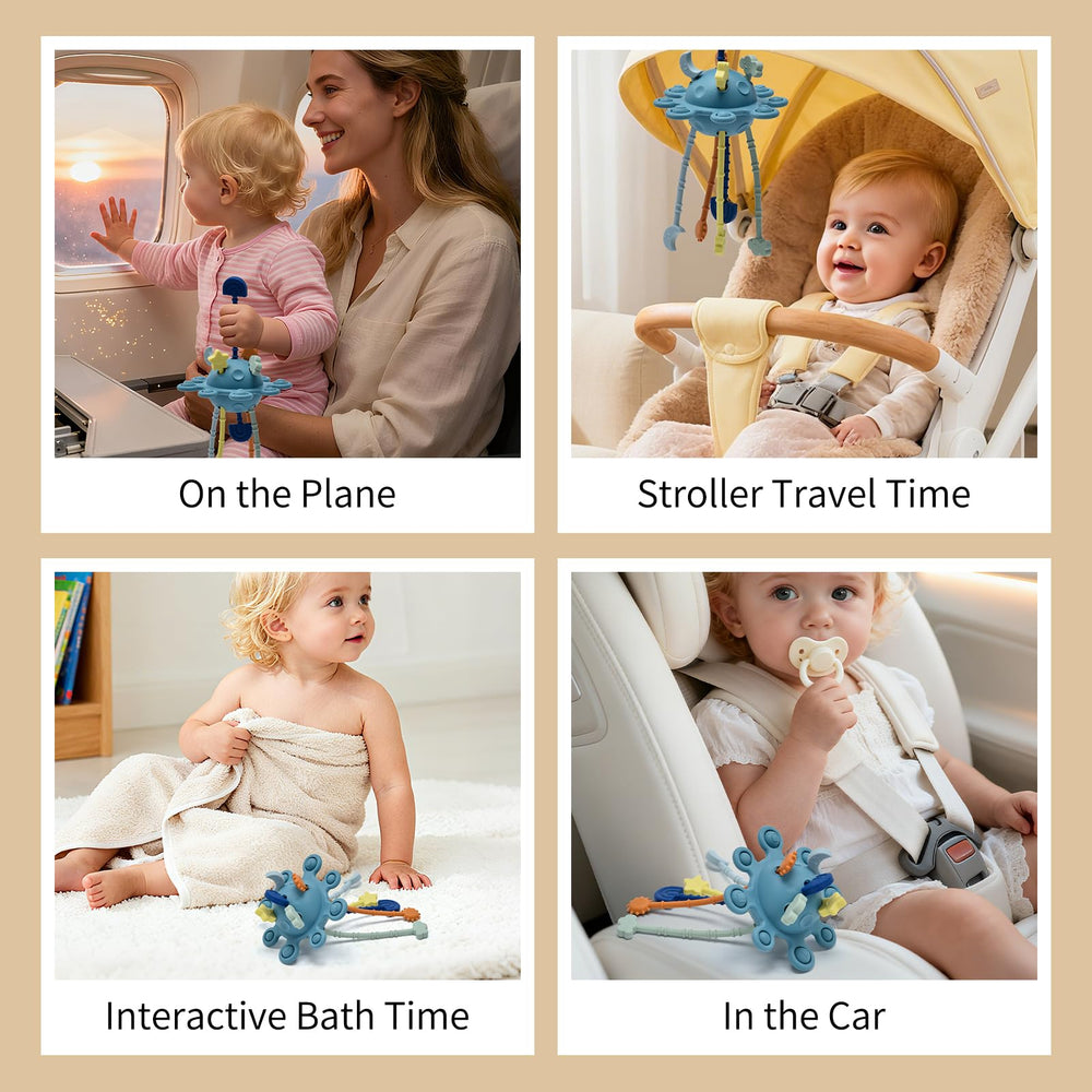 Little Rawr travel-friendly toy blue fits in bags for car journeys and flights