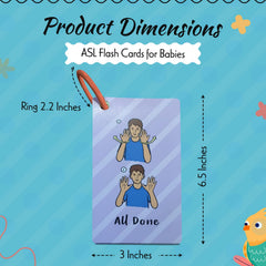 Little Signs Collection ASL flash card includes a secure ring for easy organization.