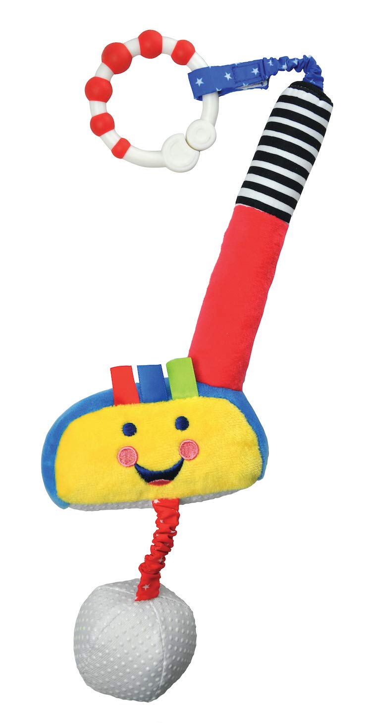 Little Sport Star newborn golf club with squeakers promoting engaging auditory play.