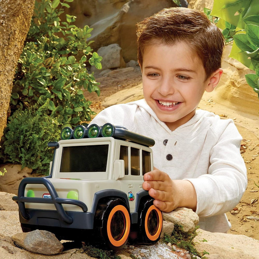 Little Tikes Safari SUV wheels transform into portable binoculars for on-the-go viewing.