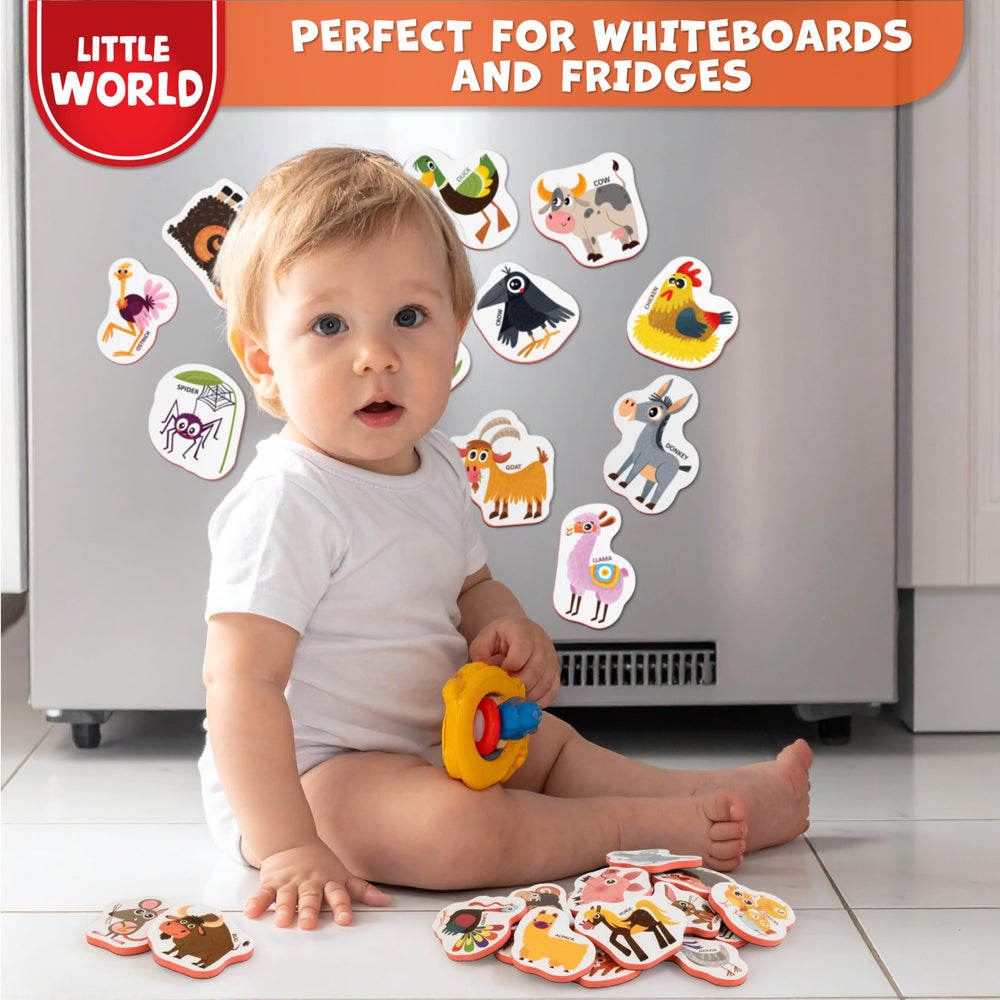 Little World pig fridge magnet β safe, water-resistant farm animal