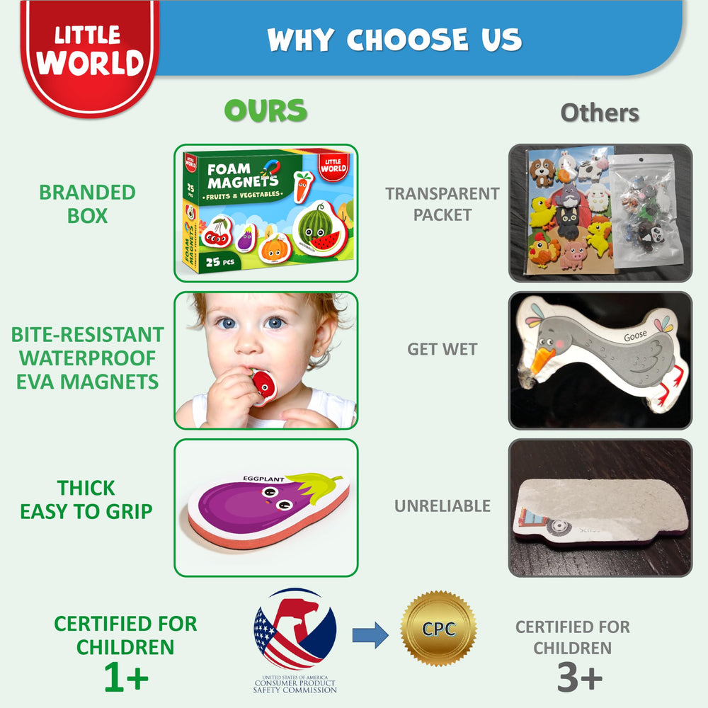 Little World lettuce magnet: large, easy-grip piece for motor skills.