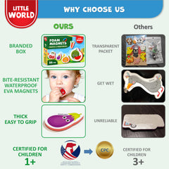 Little World lettuce magnet: large, easy-grip piece for motor skills.
