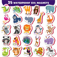 Little World lion and elephant magnets close-up for small hands