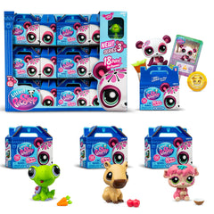 Littlest Pet Shop Pet Surprise Display showcases 18 bobblin’ pets for collection and imaginative play.