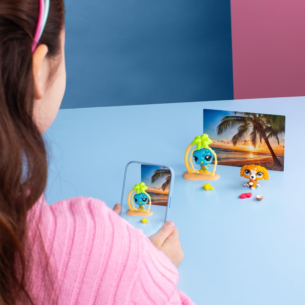 Littlest Pet Shop Sunset Pals backdrops a photo-ready scene for quick pretend social posts