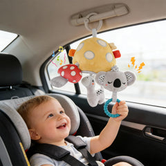 Littlove car-seat toy deer squeak engages tiny hands with playful sounds.