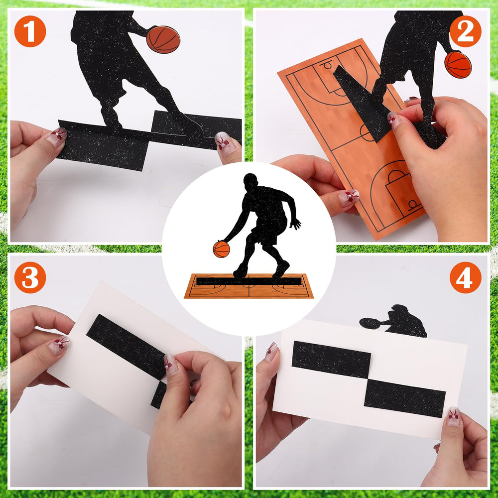 LIUBUJINGYING basketball silhouette centerpiece creates a playful focal point for celebrations.