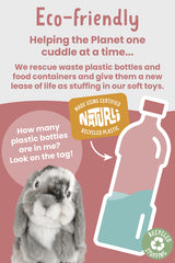 Naturli eco-friendly rabbit toy made from recycled materials.