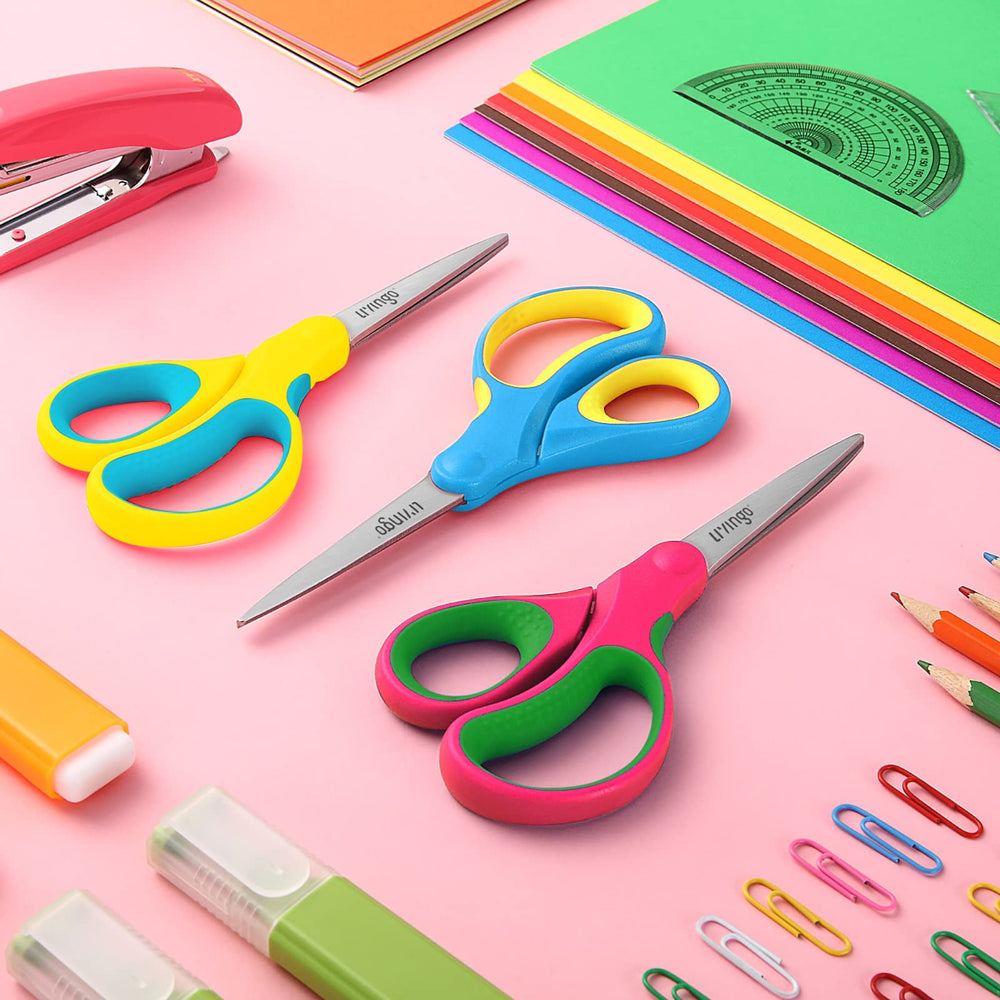 LIVINGO classroom use pack, safe scissors for art time and stations.