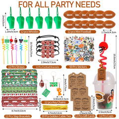 LiYiQ football straws add themed flair and easy sipping at events.