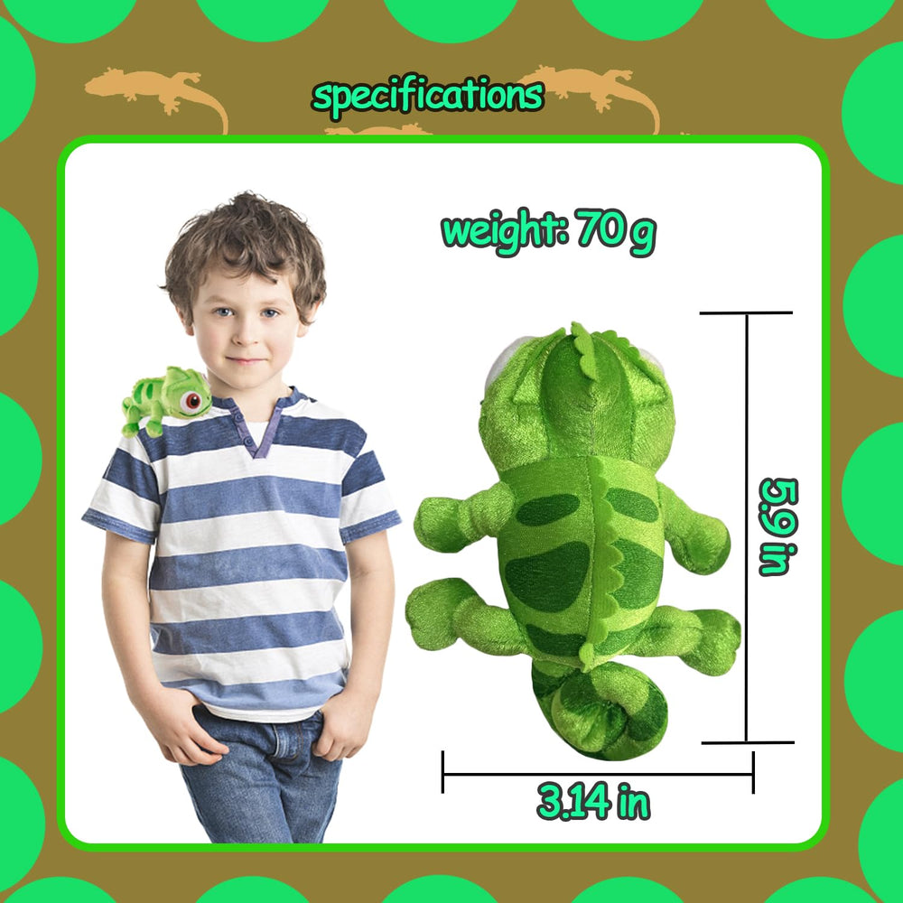 Lizard Plush display shows vivid 3D details, great for desk or shelf decor.