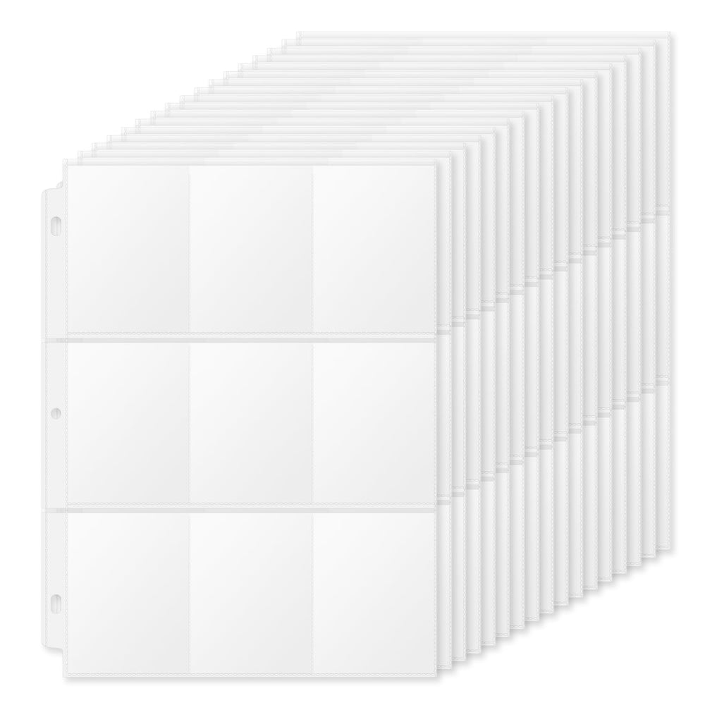 Lizuart 9-pocket card sleeves front view highlighting high-capacity storage for collections.