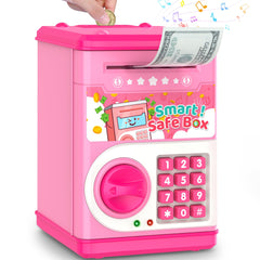 LJZJ pink piggy bank with password lock for secure kid savings.