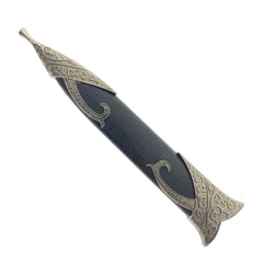 LKOQO black stainless steel dagger 11in with sleek modern contrast