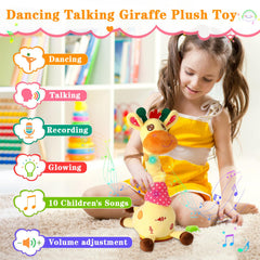 LLUKEME Dancing Giraffe tummy time use supports caregiver bonding during play