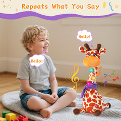 LLUKEME dancing talking giraffe toy recording action captures messages