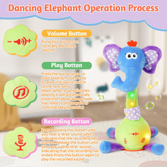 LLUKEME Elephant bells provide gentle tinkles during swaying