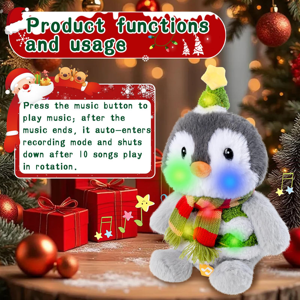 LLUKEME penguin soft plush fabric provides cuddly comfort during play