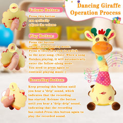 LLUKEME recording giraffe toy capturing messages for gifting moments.