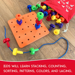 LMC Products blue lacing string supports threading skills.