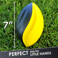 LMC Products foam football for kids in blue, ideal for indoor or outdoor fun.