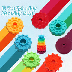 LMTNNB rainbow gears offer textured surfaces for sensory exploration.