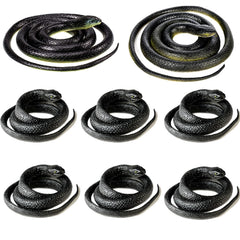 Lnbeyw large black rubber snake 49-inch, lifelike texture helps deter birds in the garden.