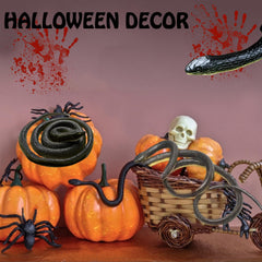 Lnbeyw medium black rubber snake 29-inch, lifelike texture for realistic set pieces.