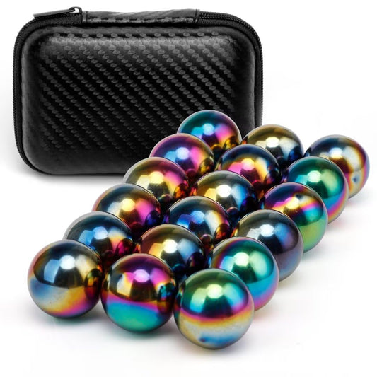 LNCOJOLM rainbow magnet stone balls set on desk for colorful decor and focus.