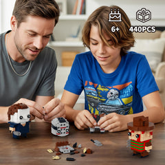 LNJFXB 440-piece build kit with LEGO compatibility for creative play